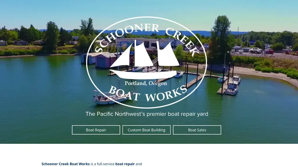 Schooner Creek Boat Works sitio web