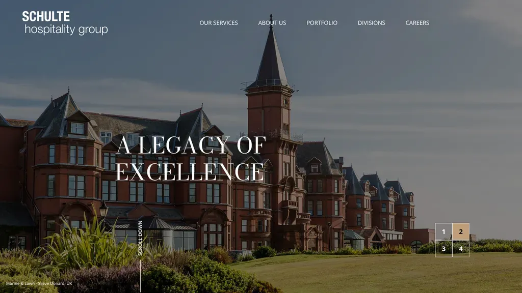 Schulte Hospitality Group sitio web