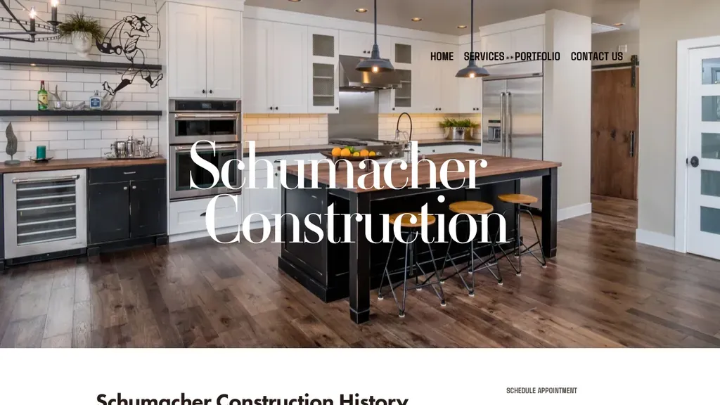 Schumacher Construction sitio web
