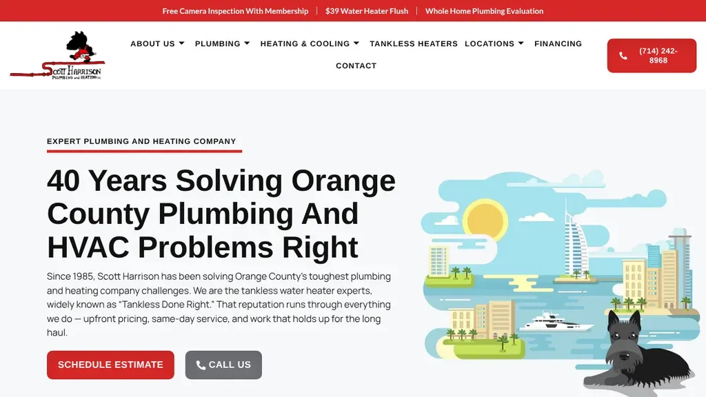 Scott Harrison Plumbing and Heating sitio web