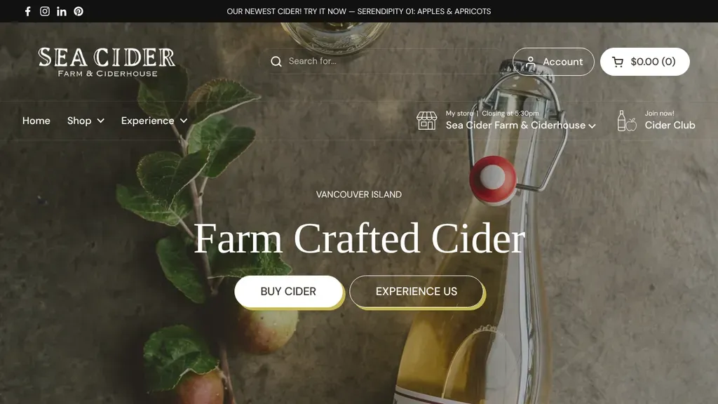 Sea Cider Farm & Ciderhouse sitio web