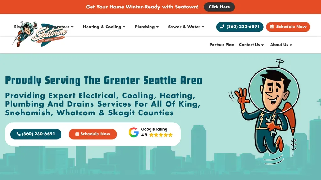 Seatown Electric Plumbing Heating and Air sitio web