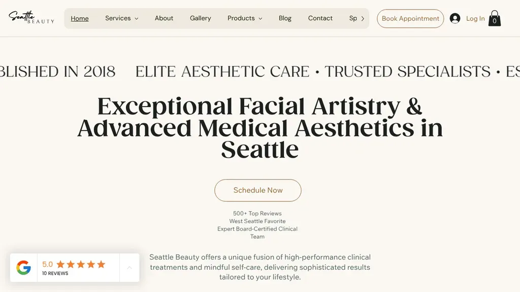 Seattle Beauty sitio web