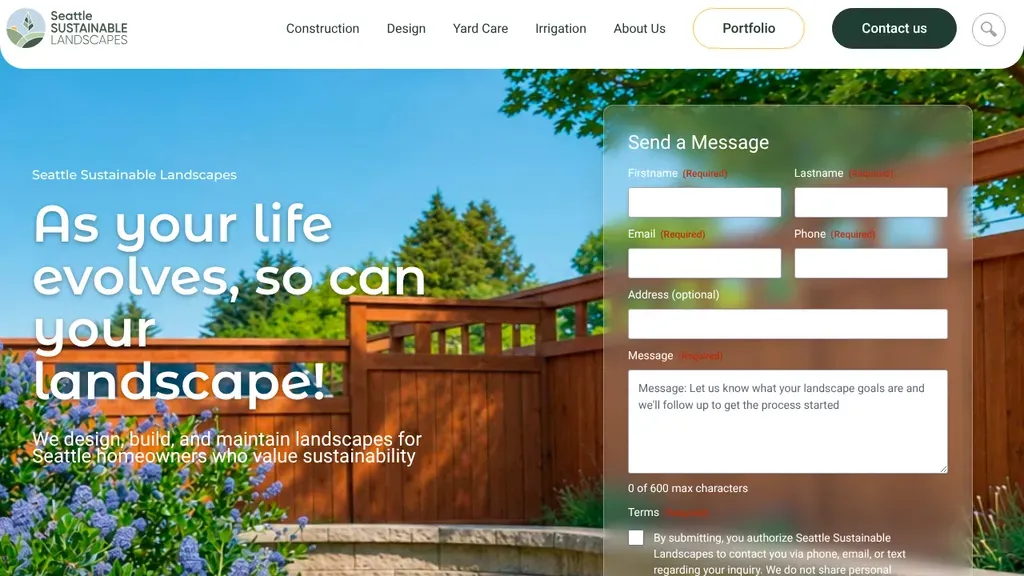 Seattle Sustainable Landscapes sitio web