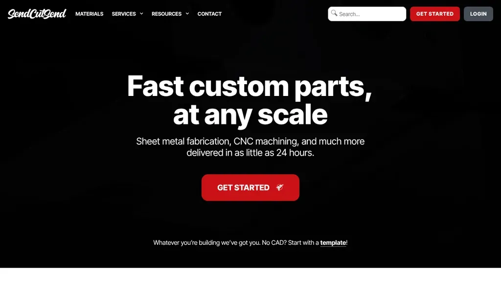 SendCutSend website