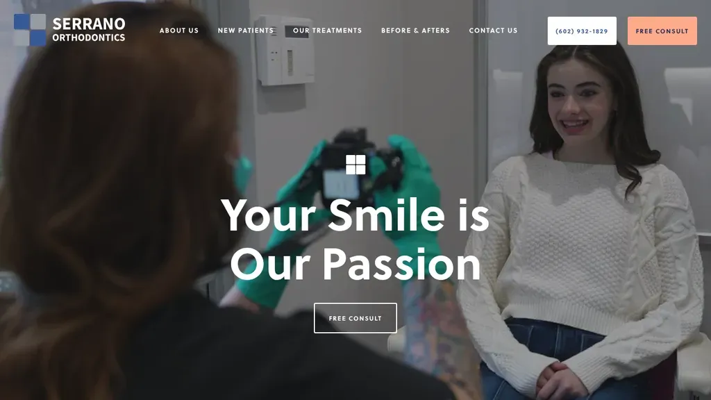 Serrano Orthodontics sitio web