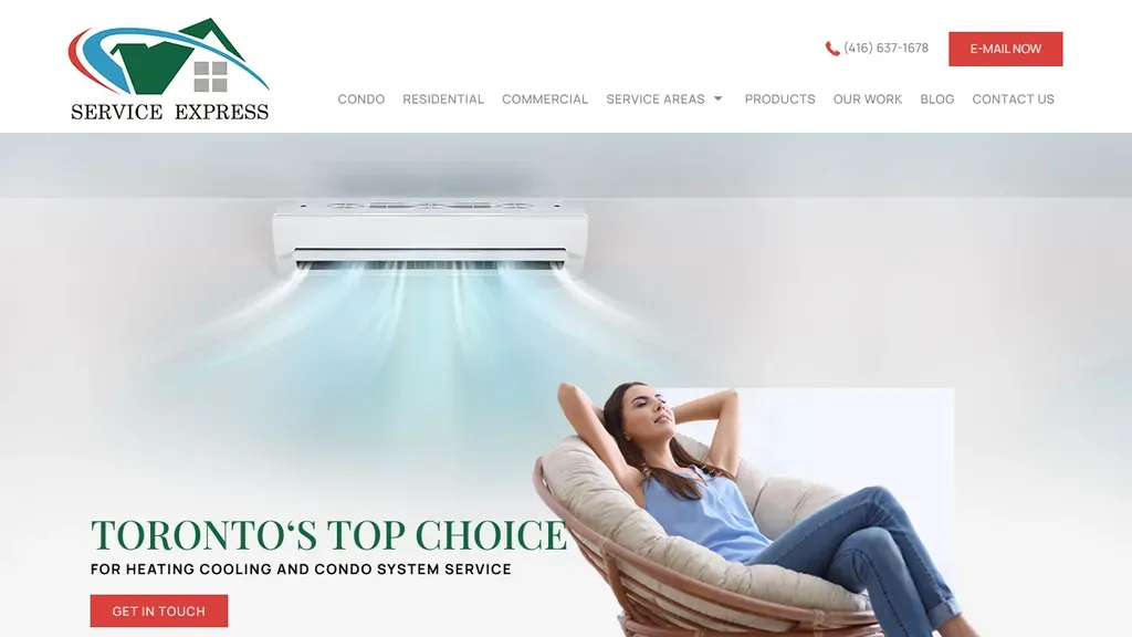 Service Express HVAC sitio web