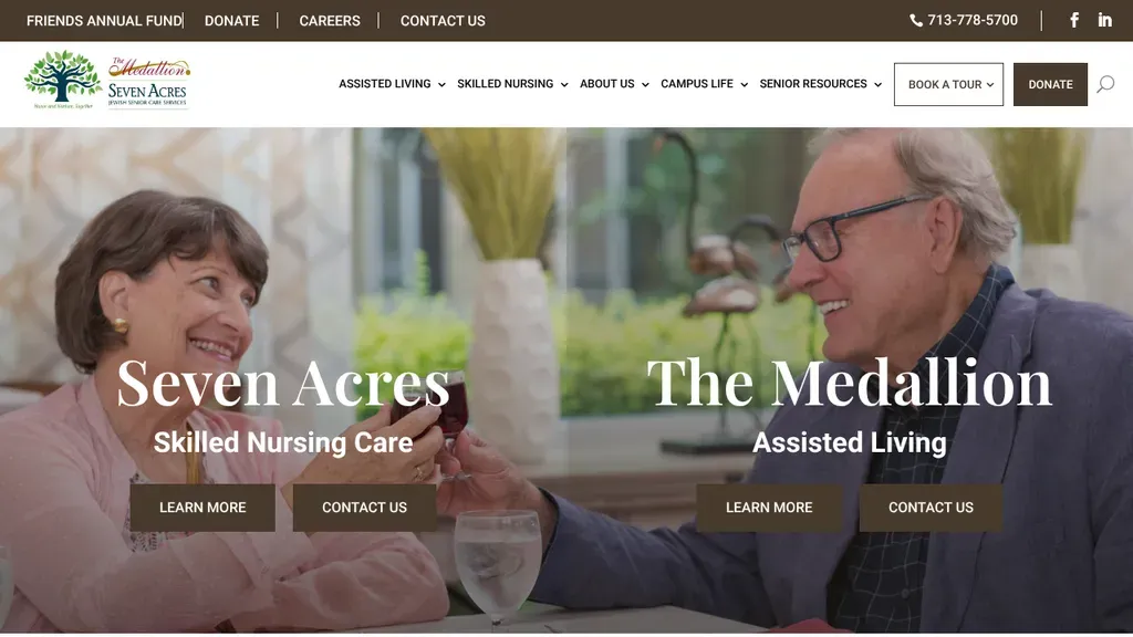 Seven Acres Jewish Senior Care Services website