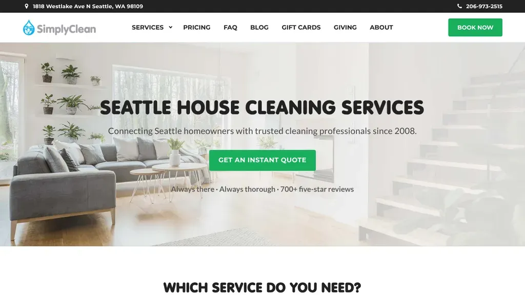 Simply Clean sitio web
