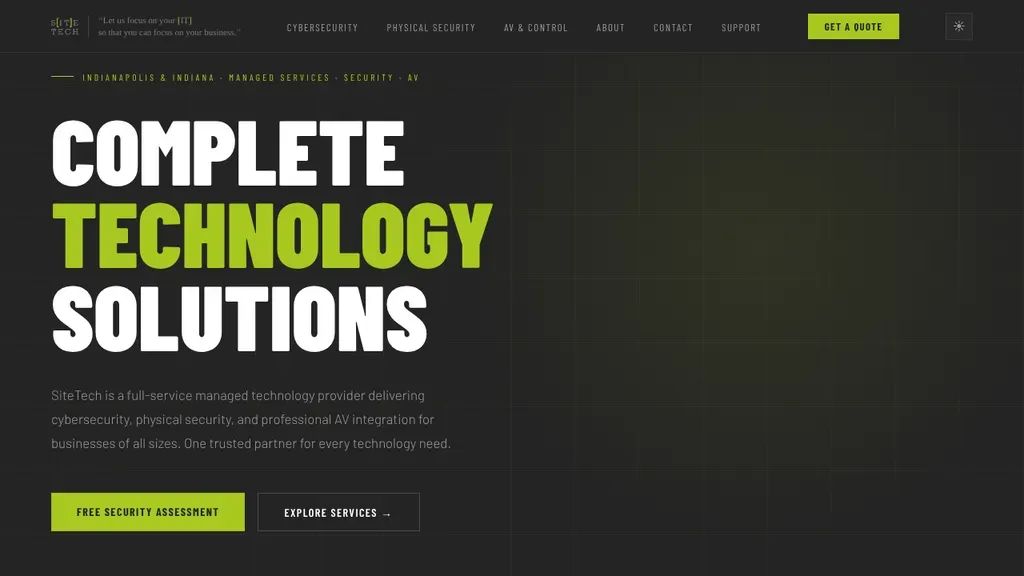 SiteTech sitio web