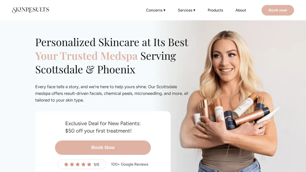 Skin Results sitio web