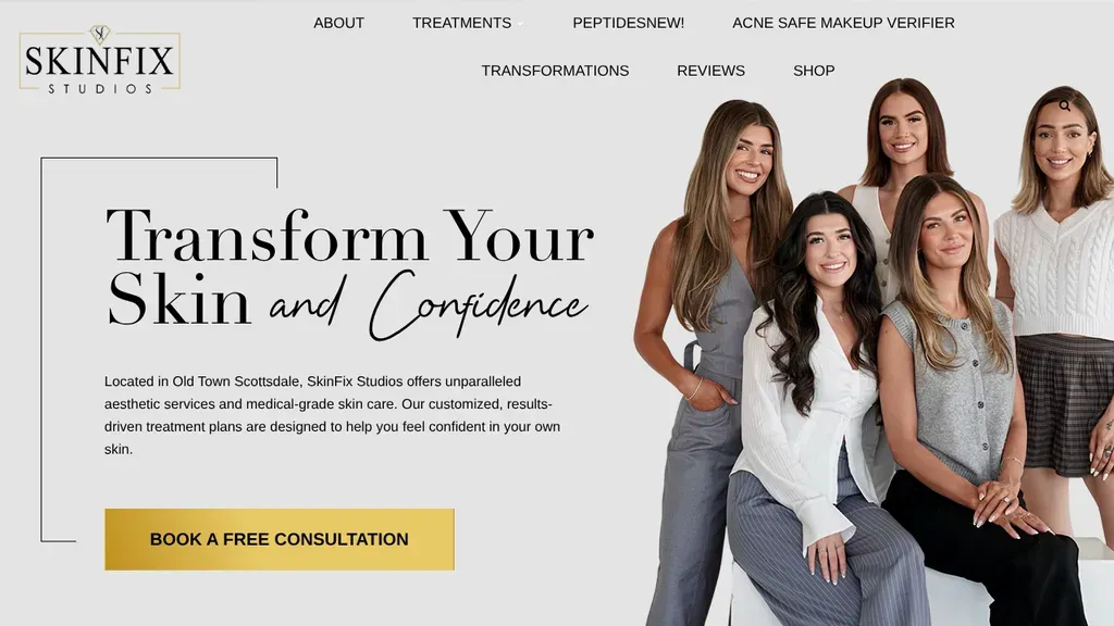 SkinFix Studios sitio web