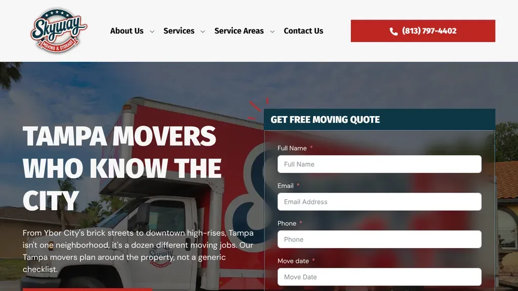 Skyway Moving & Storage sitio web