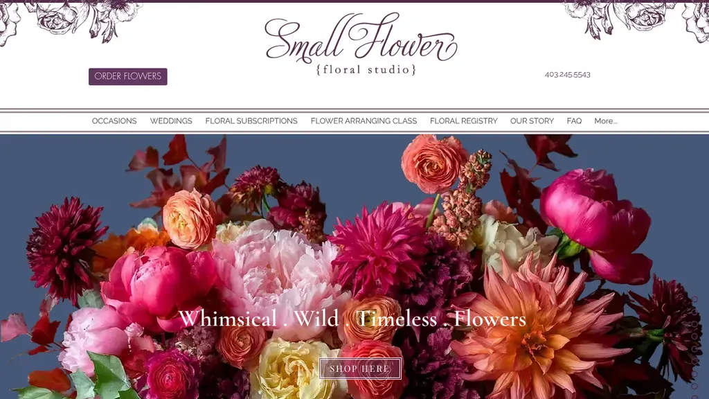 Small Flower sitio web