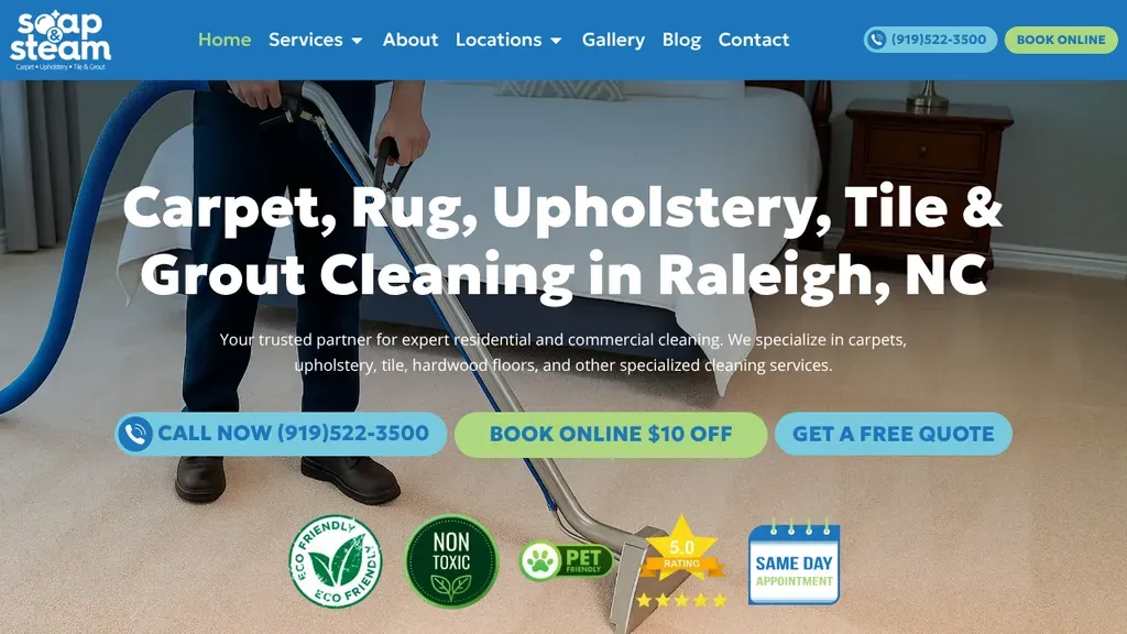 Soap & Steam Carpet Cleaning sitio web
