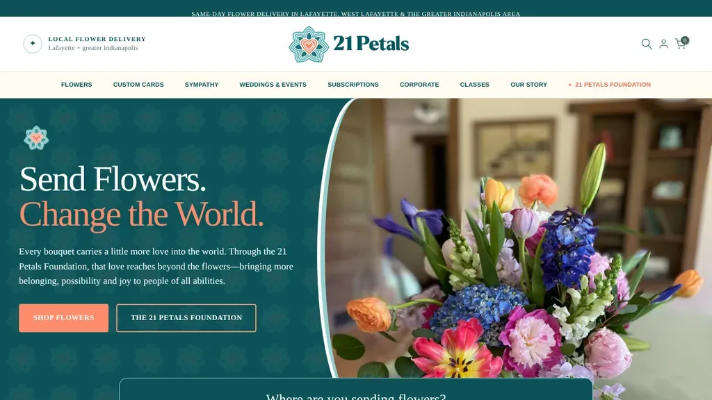 SoBro Flower Co. by 21 Petals sitio web