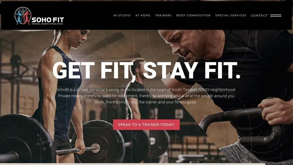 Soho Fit sitio web
