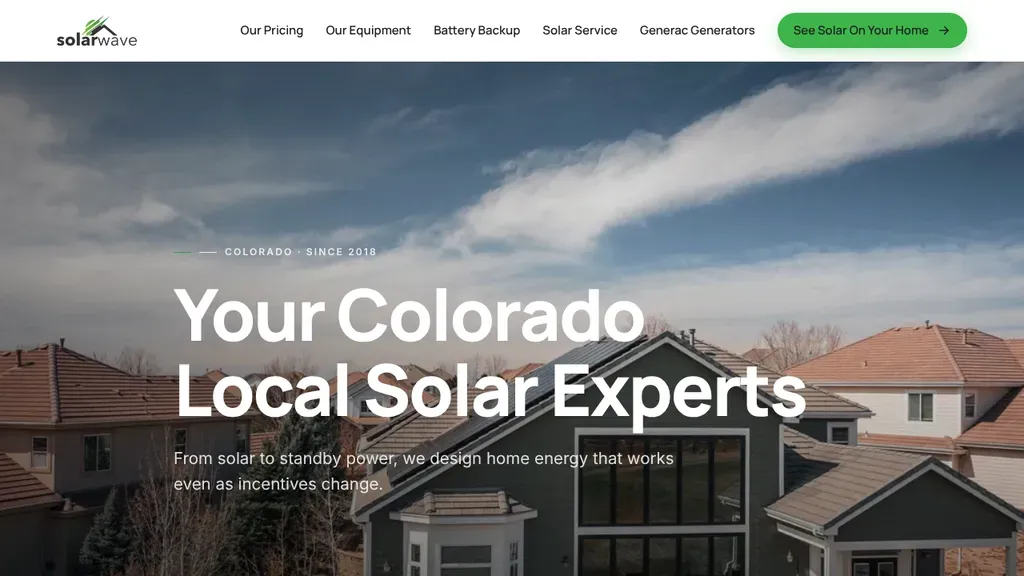 Solar Wave sitio web