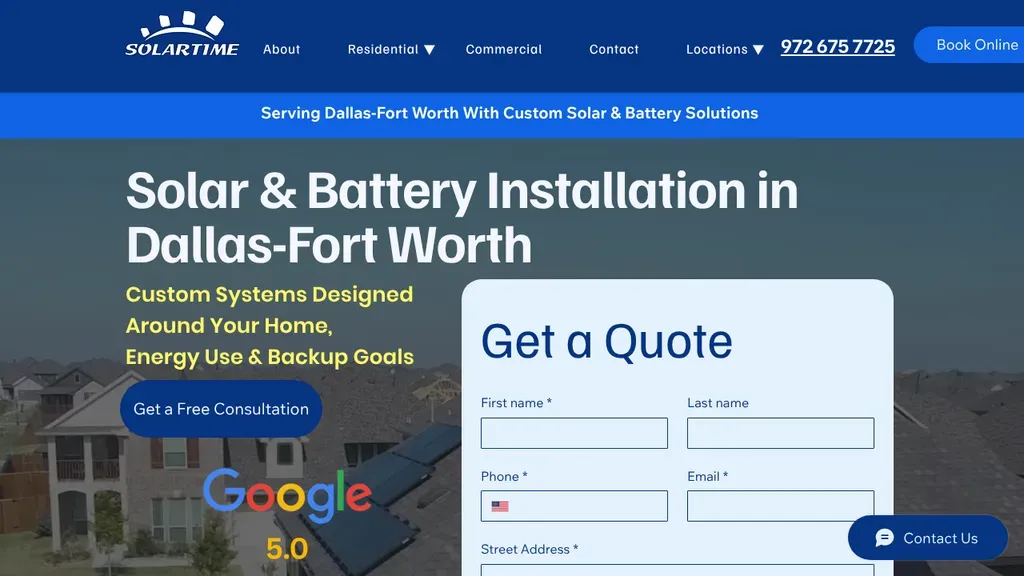 SolarTime USA sitio web