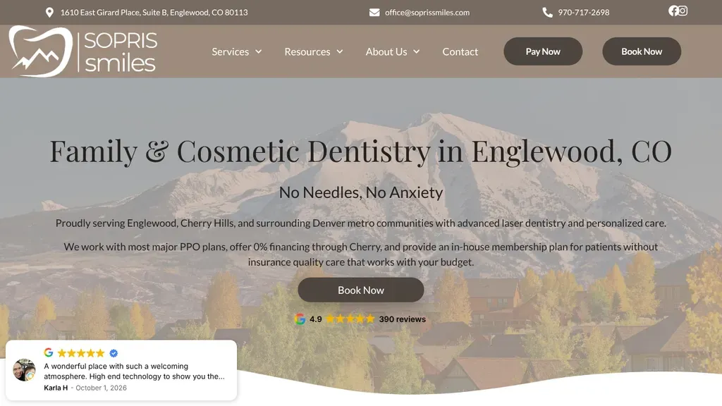Sopris Smiles sitio web