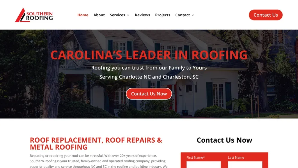 Southern Roofing sitio web
