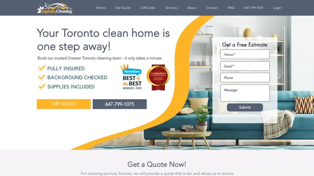 Squeaky Cleaning sitio web