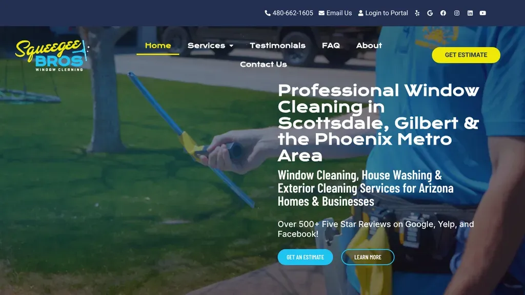 Squeegee Bros Window Cleaning sitio web