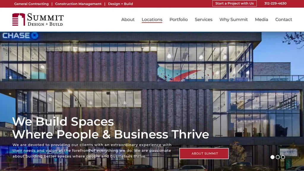 Summit Design + Build sitio web
