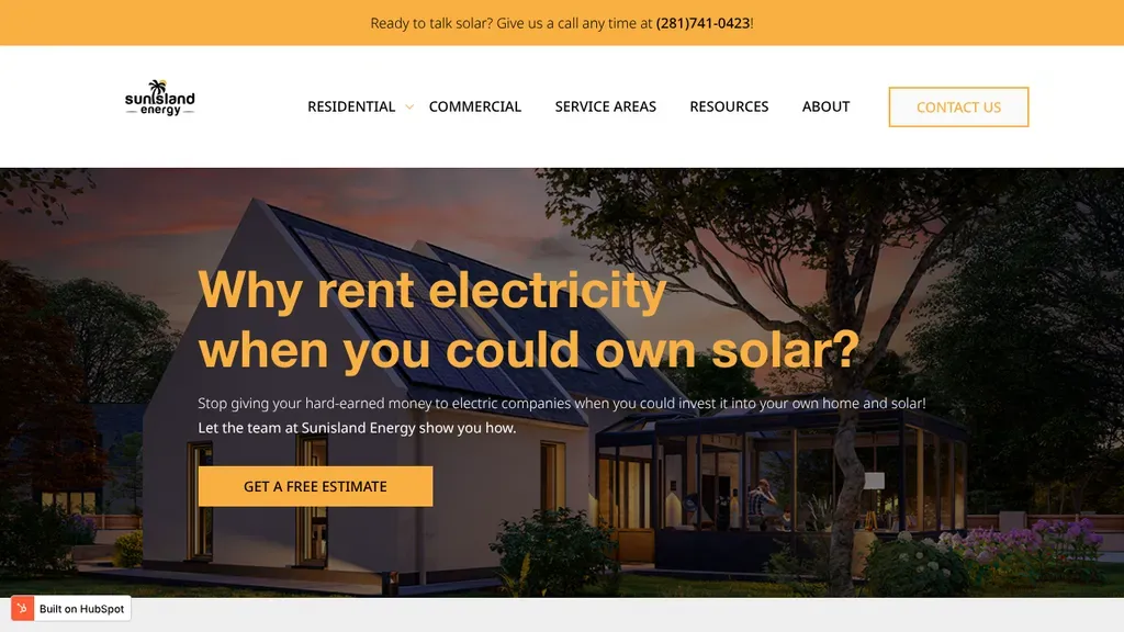 Sunisland Energy sitio web