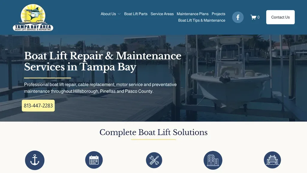 Tampa Bay Area Boat Lift Service and Repair sitio web