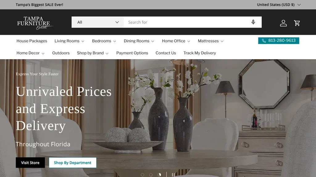 Tampa Furniture Outlet sitio web