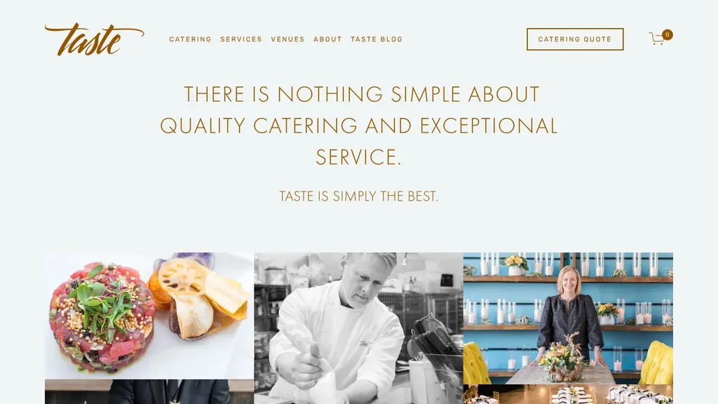 Taste Catering sitio web