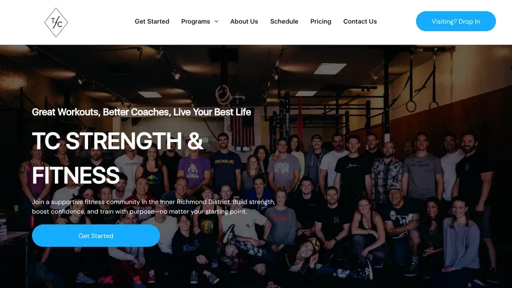 TC Strength & Fitness: Group Class & Personal Training Gym sitio web