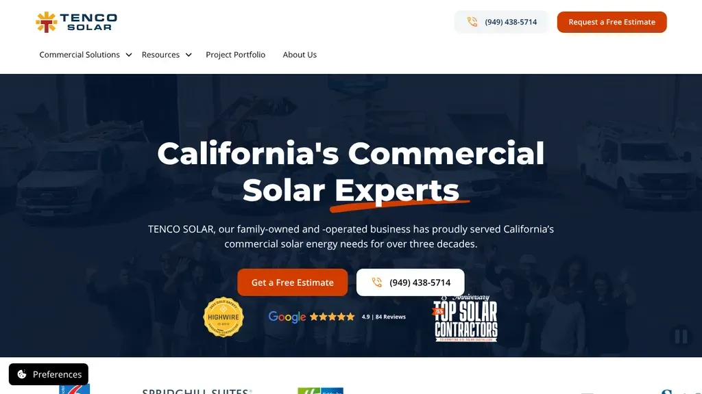 TENCO SOLAR sitio web