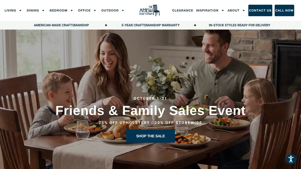 The Amish Craftsman Furniture sitio web