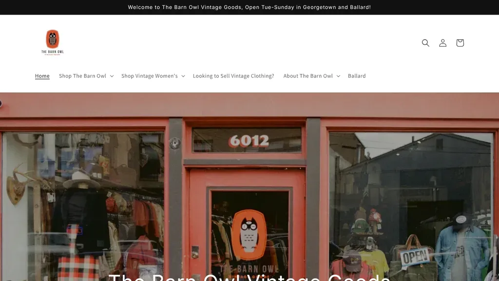 The Barn Owl Vintage Goods sitio web