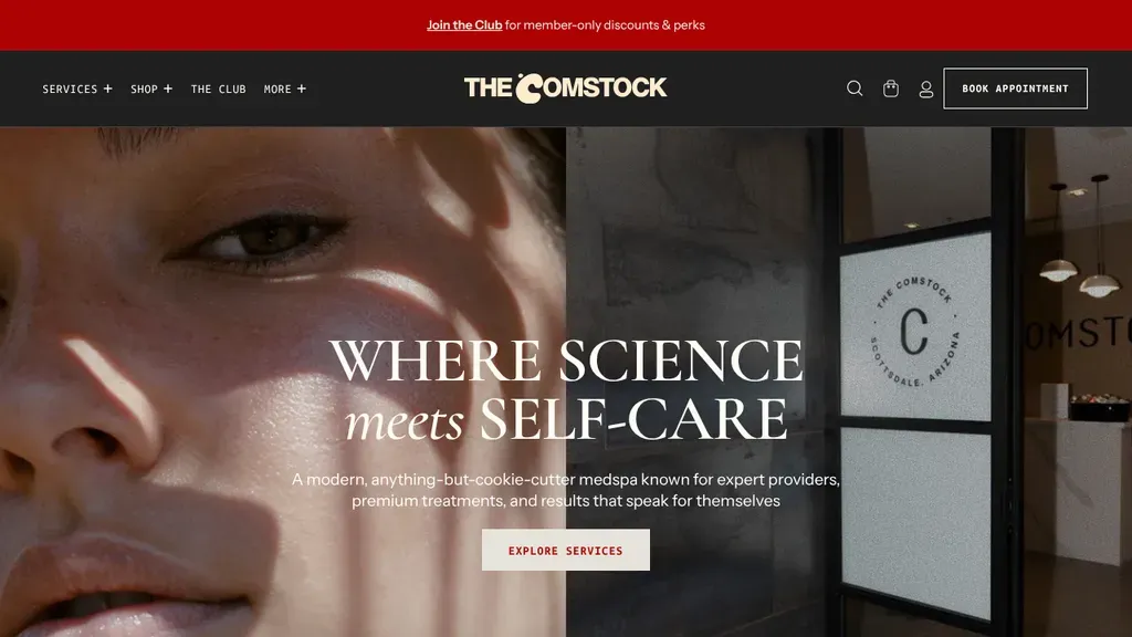 The Comstock sitio web