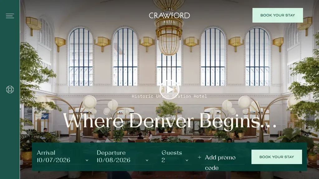 The Crawford Hotel sitio web