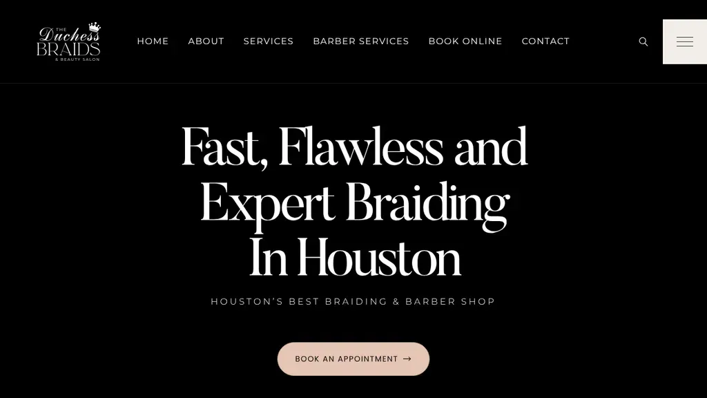 The Duchess Braids and Beauty Salon website