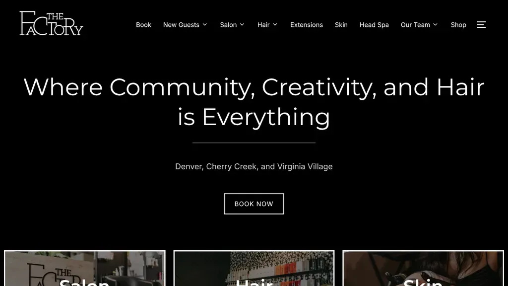 The Factory Hair Salon ✂ website
