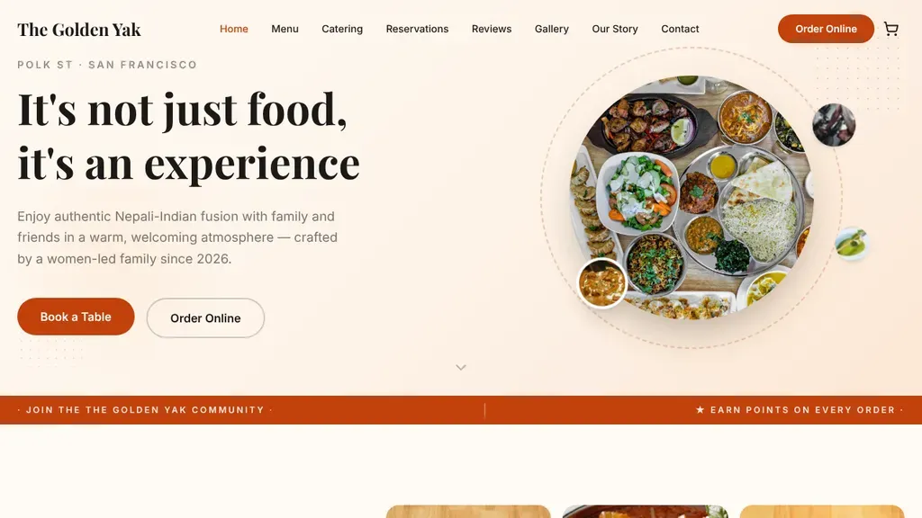 The Golden Yak sitio web