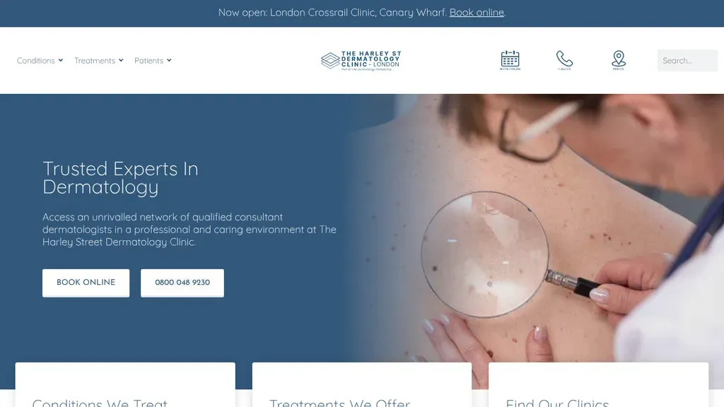 The Harley Street Dermatology Clinic sitio web