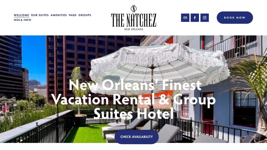 The Natchez Vacation Rentals sitio web