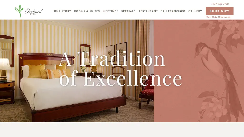 The Orchard Hotel sitio web