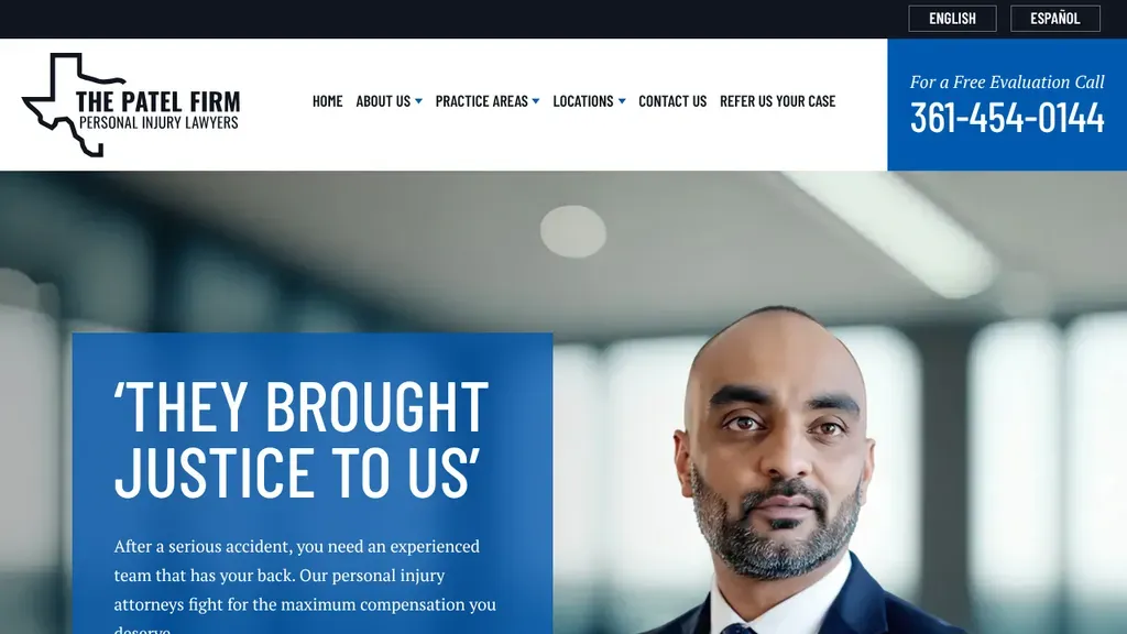The Patel Firm sitio web