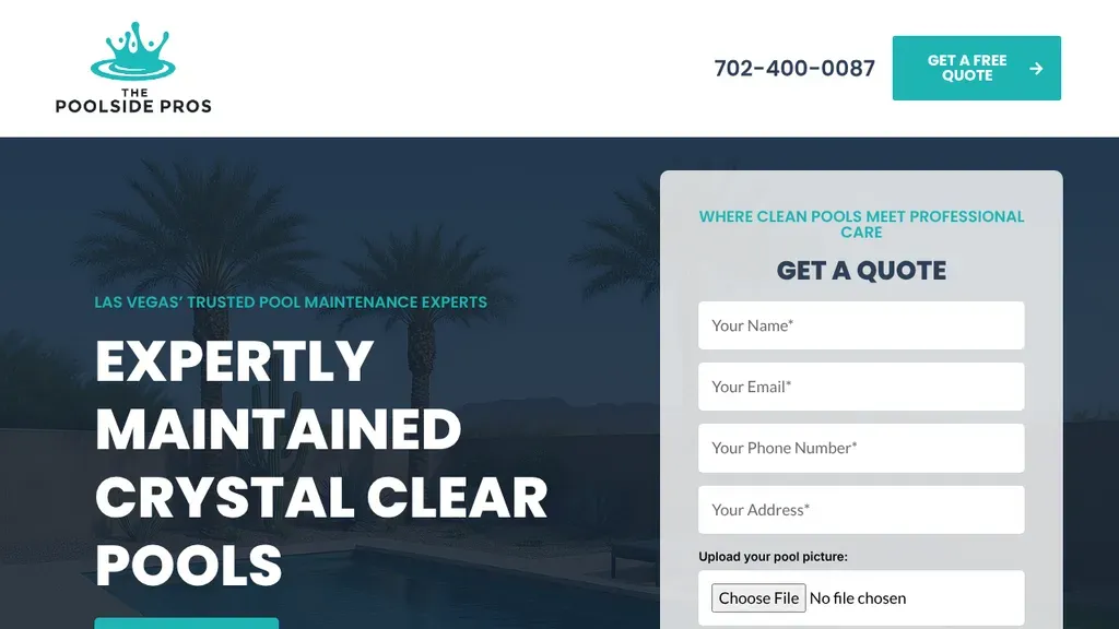 The Poolside Pros sitio web