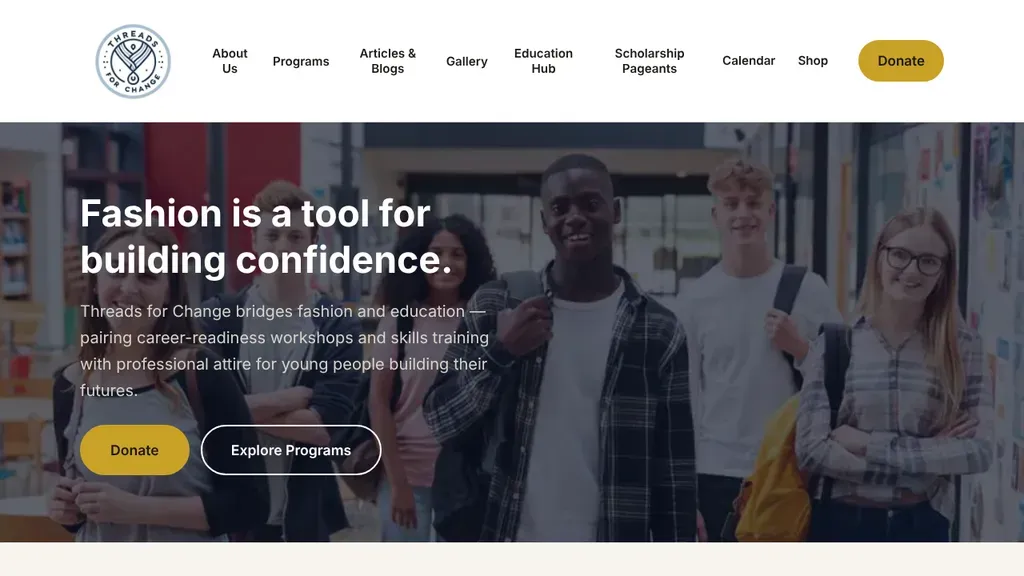 Threads for Change sitio web