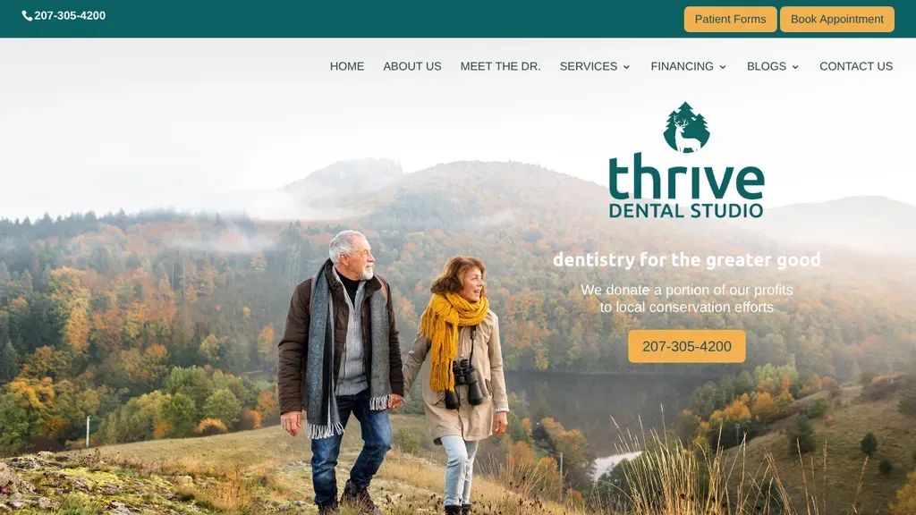 Thrive Dental Studio sitio web
