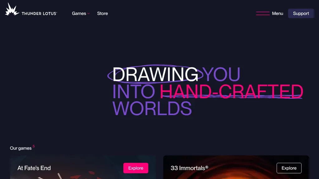 Thunder Lotus Games sitio web