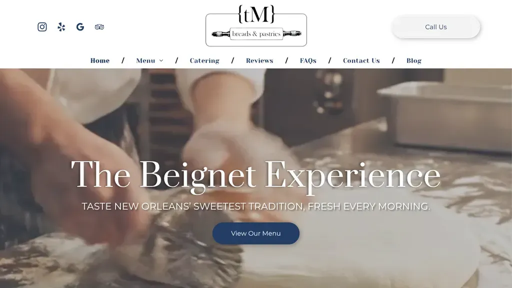 tM breads & pastries sitio web